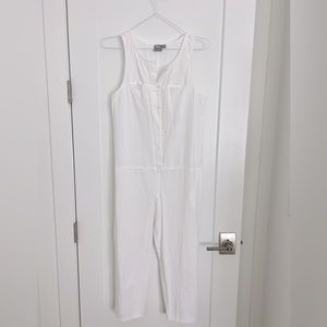 ASOS Design Washed Cotton Boilersuit with Button Detail. Size US 4.